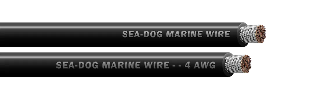 8004017 – SEA DOG Battery Cable, Without Terminal Black Negative 4 Gauge Tinned Copper Conductor 500 Foot Spool UL/ A...